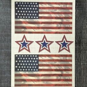 💞 New American Flags & Stars Scrapbook Craft Stickers